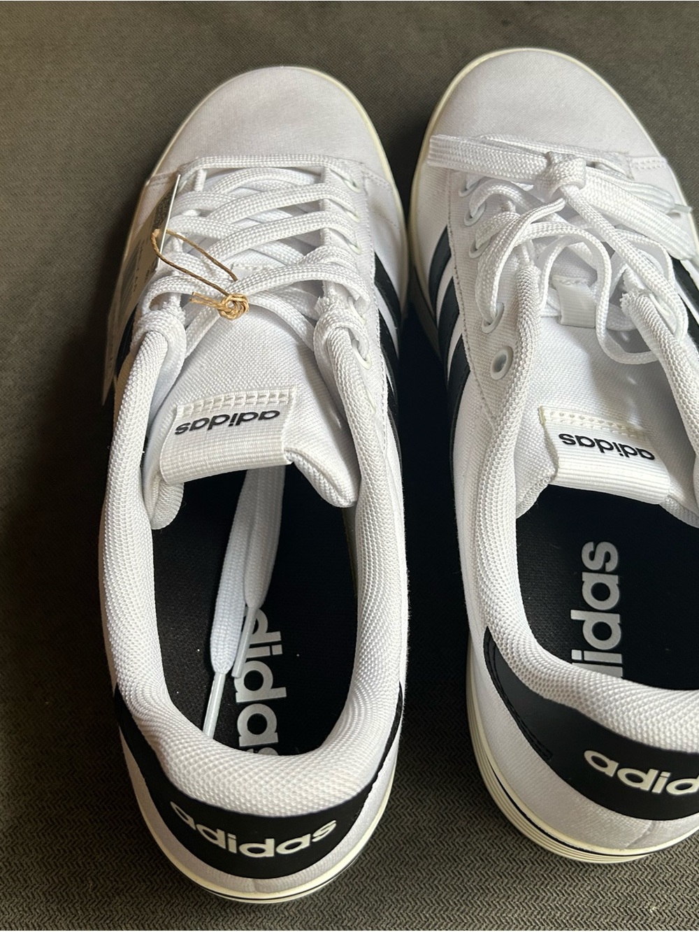 adidas White and Black Low-Top Skate Shoes